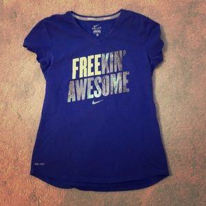Nike dryfit "Freekin' Awesome" Running shirt